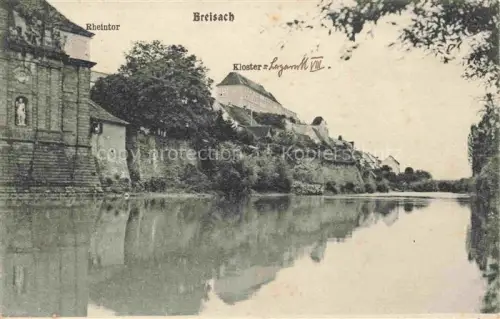 AK / Ansichtskarte Breisach Rhein BW Blick ueber den Rhein Rheintor Kloster Feldpost Pruefstempel