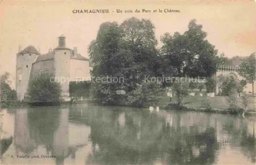 AK / Ansichtskarte Chamagnieu La Tour-du-Pin 38 Isere Un coin du Parc et le Chateau