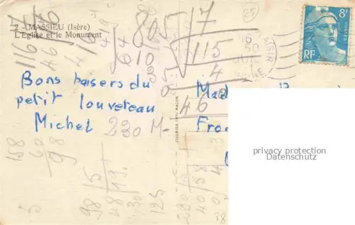 AK / Ansichtskarte Massieu La Tour-du-Pin 38 Isere Eglise et le Monument