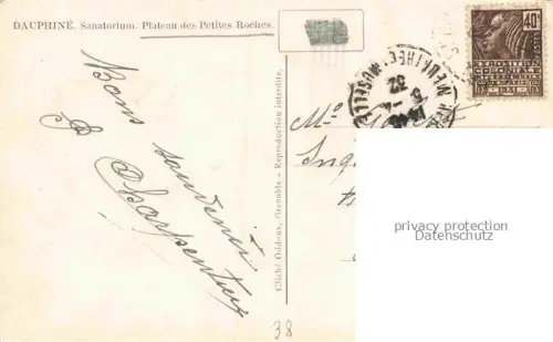 AK / Ansichtskarte Plateau des Petites Roches GRENOBLE 38 Isere Sanatorium