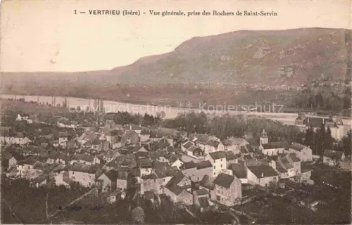 AK / Ansichtskarte Vertrieu La Tour-du-Pin 38 Isere Vue generale prise des Rochers de Saint Servin