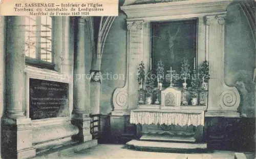 AK / Ansichtskarte Sassenage GRENOBLE 38 Isere Interieur de l'Eglise Tombeau du Connetable de Lesdiguieres Marechal de France