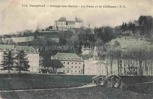 AK / Ansichtskarte Uriage-les-Bains GRENOBLE 38 Isere Le parc et le Chateau