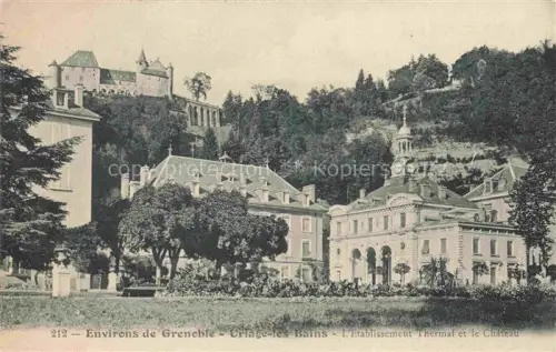 AK / Ansichtskarte Uriage-les-Bains GRENOBLE 38 Isere Etablissement Thermal et le Chateau