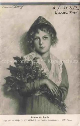 AK / Ansichtskarte Verlag Salon de Paris Nr. 4251 Mlle G. Chaudey Petite Alsacienne 