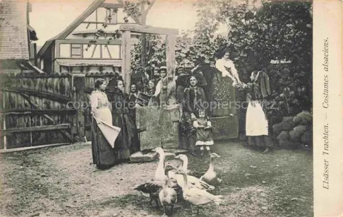 AK / Ansichtskarte Trachten Alsace Costumes alsaciens Gaense 
