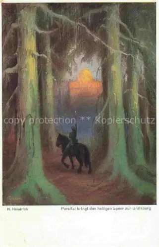 AK / Ansichtskarte HENDRICH H. Kuenstlerkarte Parsifal Gralsburg 