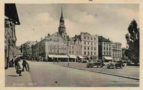 AK / Ansichtskarte Bunzlau Niederschlesien Boleslawiec Markt Feldpost