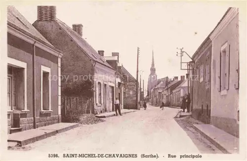 AK / Ansichtskarte Saint-Michel-de-Chavaignes MAMERS 72 Sarthe Rue Principale