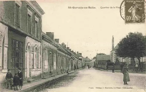 AK / Ansichtskarte St-Gervais-en-Belin Quartier de la Place
