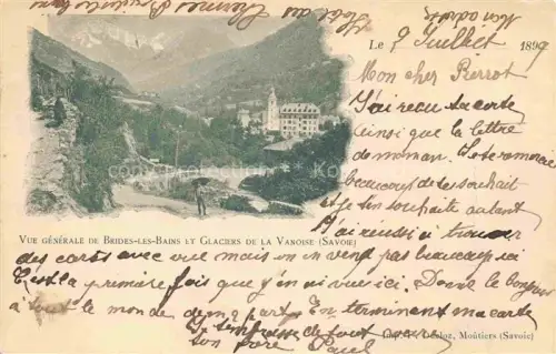 AK / Ansichtskarte Brides-les-Bains Albertville 73 Savoie Vue générale et Glaciers de la Vanoise Alpes