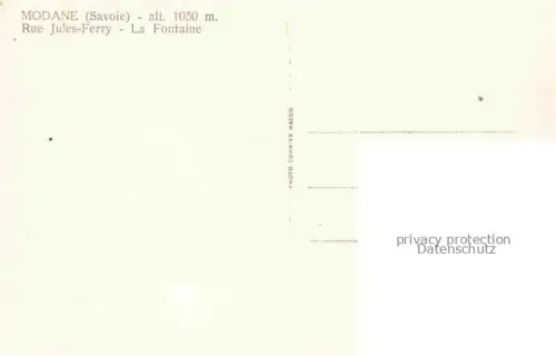 AK / Ansichtskarte Modane Saint-Jean-de-Maurienne 73 Savoie Rue Jules-Ferry Fontaine
