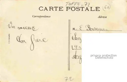 AK / Ansichtskarte Tuffe MAMERS 72 Sarthe Carrefour de la Gare