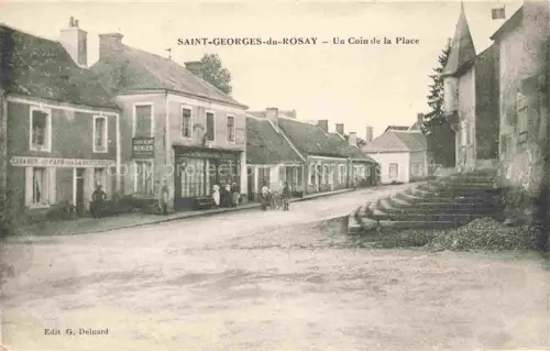 AK / Ansichtskarte Saint-Georges-du-Rosay MAMERS 72 Sarthe Un coin de la place Feldpost