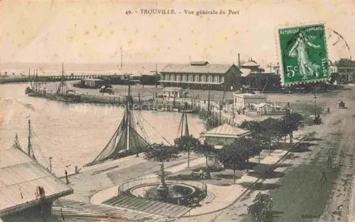 AK / Ansichtskarte TROUVILLE -SUR-MER 14 Calvados Vue generale Port
