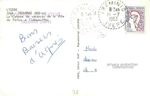 AK / Ansichtskarte Treminis GRENEOBLE 38 Isere La Colonie de Vacances de la Ville Pertuis a Chateau Mea