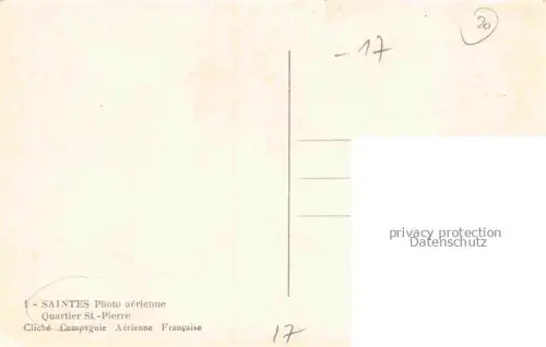 AK / Ansichtskarte SAINTES 17 Charente-Maritime Quartier St Pierre Vue aerienne