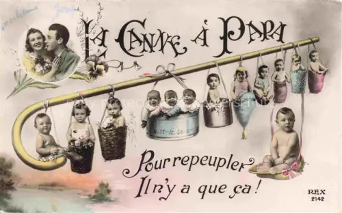AK / Ansichtskarte Foto REX Nr. 2142 Kinder la Canne a Papa 