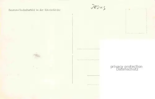 AK / Ansichtskarte Jesus Christus Christentum Beuron Hochaltarbild Klosterkirche 