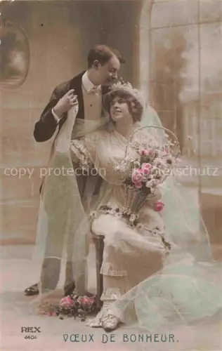 AK / Ansichtskarte Foto REX Nr. 4404 Braut Hochzeit Blumenkorb 