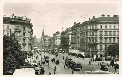 AK / Ansichtskarte STRAssENBAHN Tramway-- Wien Kaerntnerstrasse 