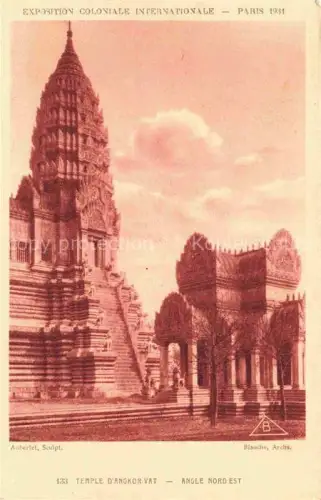 AK / Ansichtskarte Exposition Coloniale Paris 1931 Auberlet Sculpt Tempele Angle Nord Est 
