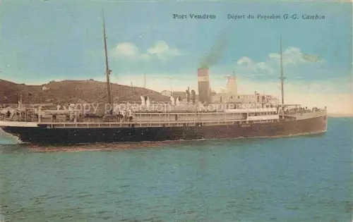 AK / Ansichtskarte Schiffe Oceanliner Port Vendres Paquebot G.G. Cambon 