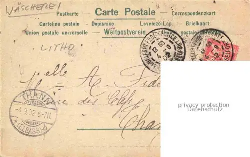 AK / Ansichtskarte Waescherei Lavandaie am Ufer Litho