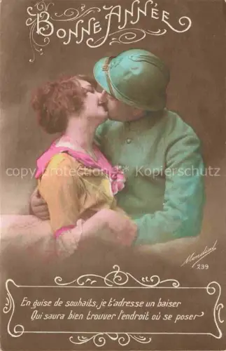 AK / Ansichtskarte Foto Mondial Nr. 239 Soldat Neujahr 