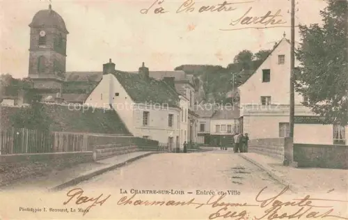 AK / Ansichtskarte La Chartre-sur-le-Loir LA FLECHE 72 Sarthe Entrée en ville Eglise