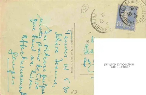 AK / Ansichtskarte Tauves IssOIRE 63 Puy-de-Dome Quartier de la Poste