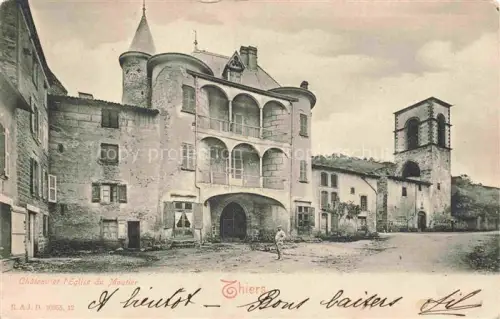 AK / Ansichtskarte THIERS 63 Puy-de-Dome Château et l'Eglise du Moutier
