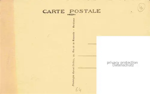 AK / Ansichtskarte Biriatou BAYONNE 64 Pyrenees-Atlantiques Penion de Famille Restaurant Bonnet Atchenia Terrasse