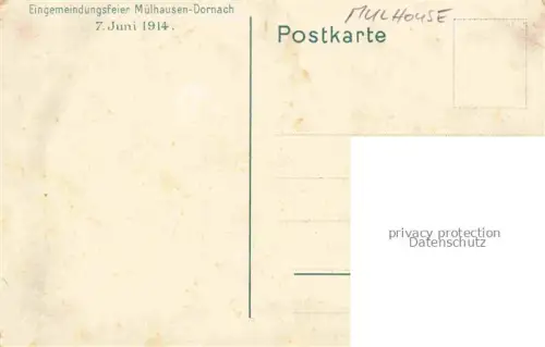 AK / Ansichtskarte Dornach  Mulhouse 68 Haut-Rhin Eingemeindungsfeier 7. Juni 1914 Historischer Festzug Kaiser Adolf von Nassau Kuenstlerkarte