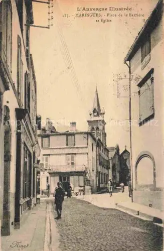 AK / Ansichtskarte Maringues Thiers 63 Puy-de-Dome Place de la Barrière et l'église