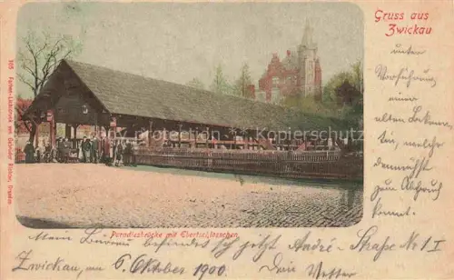 AK / Ansichtskarte ZWICKAU  Sachsen Paradiesbruecke mit Ebertschloesschen