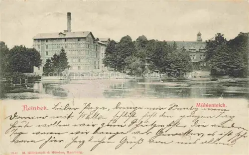 AK / Ansichtskarte Reinbek Stormarn Schleswig-Holstein Muehlenteich