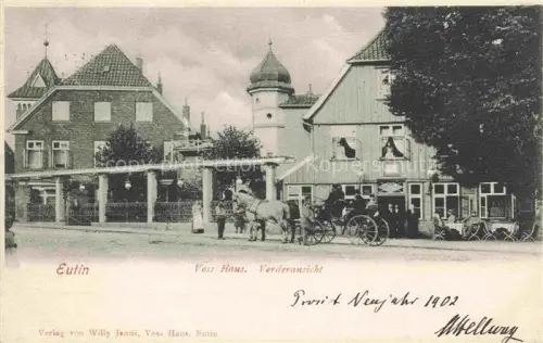 AK / Ansichtskarte Eutin Schleswig-Holstein Voss Haus Pferdekutsche
