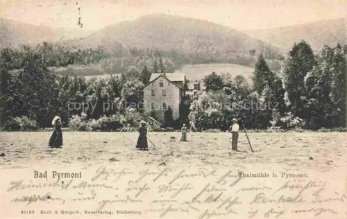 AK / Ansichtskarte BAD PYRMONT Niedersachsen Thalmuehle Feldarbeit
