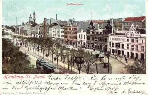AK / Ansichtskarte St Pauli Hamburg Spielbudenplatz