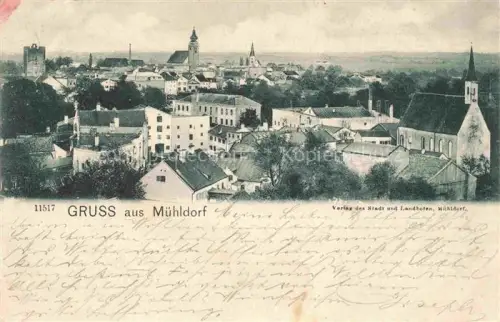 AK / Ansichtskarte Muehldorf  Inn Bayern Stadtpanorama mit Kirchen
