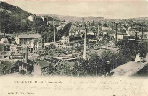AK / Ansichtskarte Elberfeld Barmen WUPPERTAL Stadtpanorama mit Schwebebahn