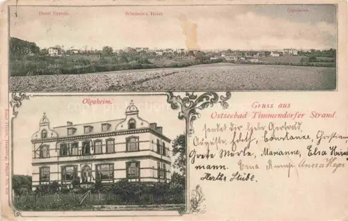 AK / Ansichtskarte Timmendorfer Strand Timmendorferstrand Timmendorf Panorama mit Hotels Olgaheim