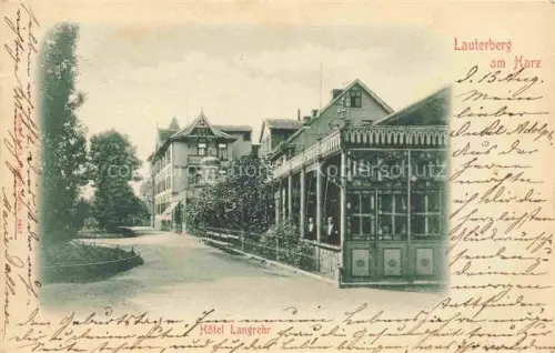 AK / Ansichtskarte Lauterberg Bad Hotel Langrehr