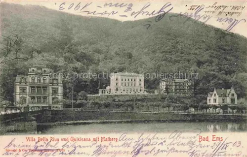 AK / Ansichtskarte BAD EMS Rheinland-Pfalz Villa Bella Riva und Quisisana mit Malberg
