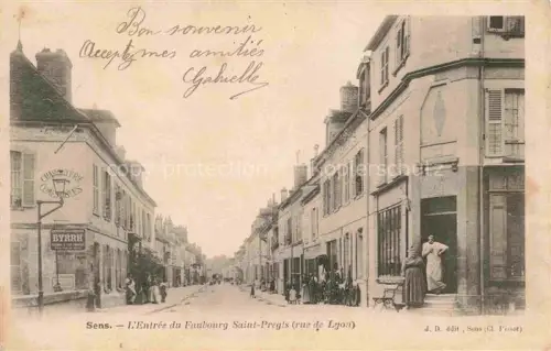 AK / Ansichtskarte SENS 89 Yonne Entrée du Faubourg Saint-Pregts Rue de Lyon