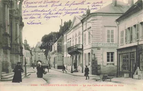 AK / Ansichtskarte Villeneuve-sur-Yonne 89 Rue Carnot Hôtel de Ville