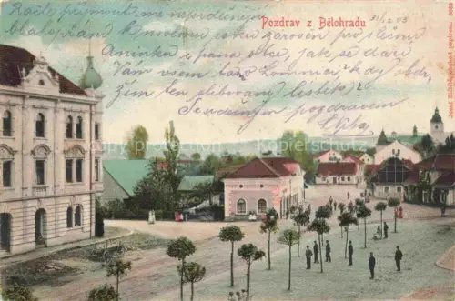 AK / Ansichtskarte Belohrad Lazne Belohrad Bad Bielohrad CZ Marktplatz