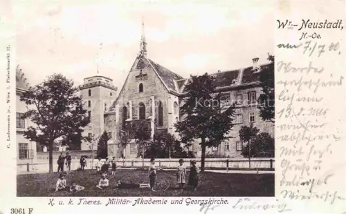 AK / Ansichtskarte Neustadt Wien Militaer-Akademie und Georgskirche