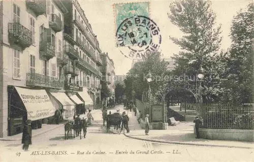 AK / Ansichtskarte AIX-LES-BAINS Chambery 73 Savoie Rue du Casino Entrée du Grand Cercle